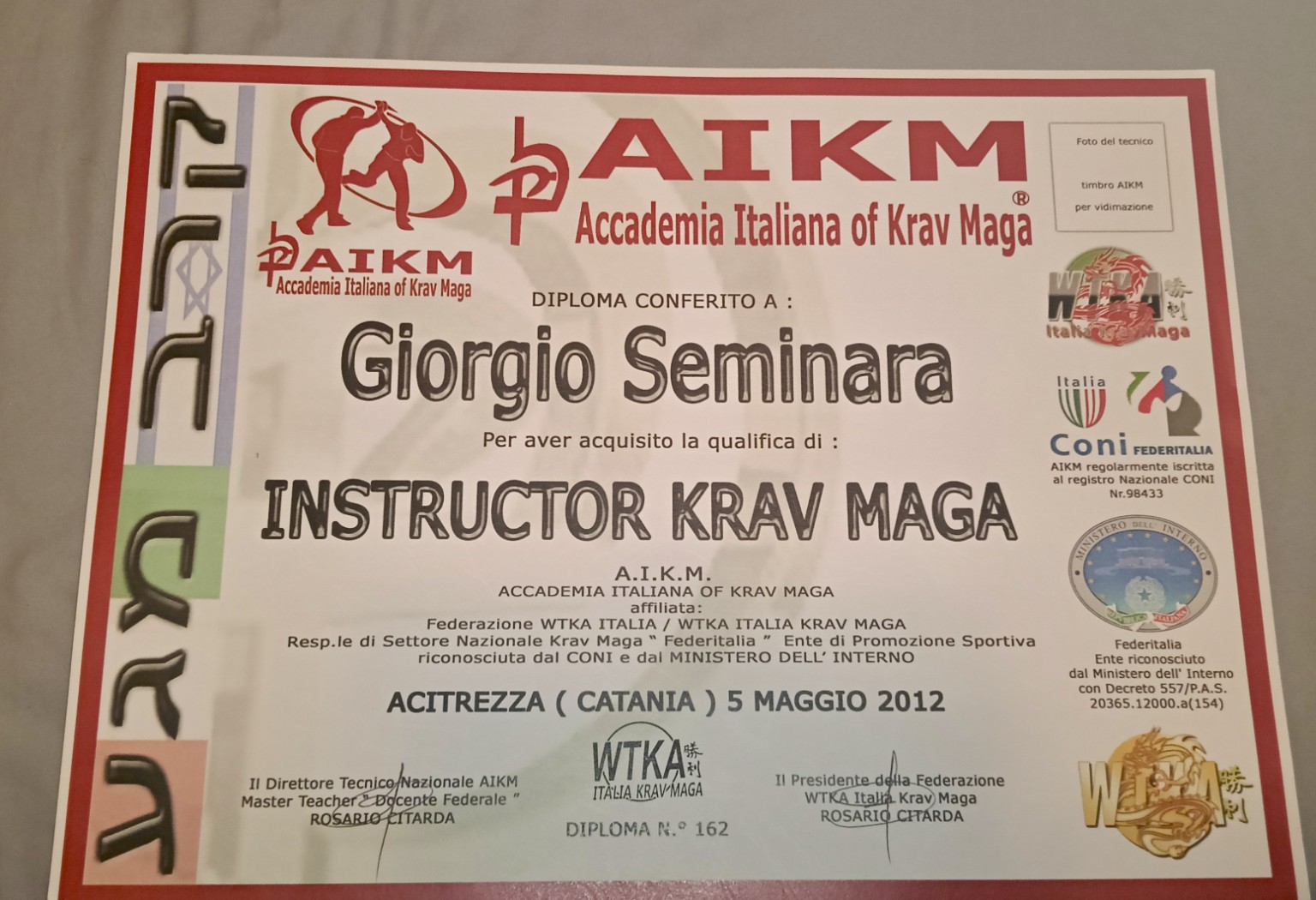 Instructor Krav Maga — Accademia Italiana of Krav Maga