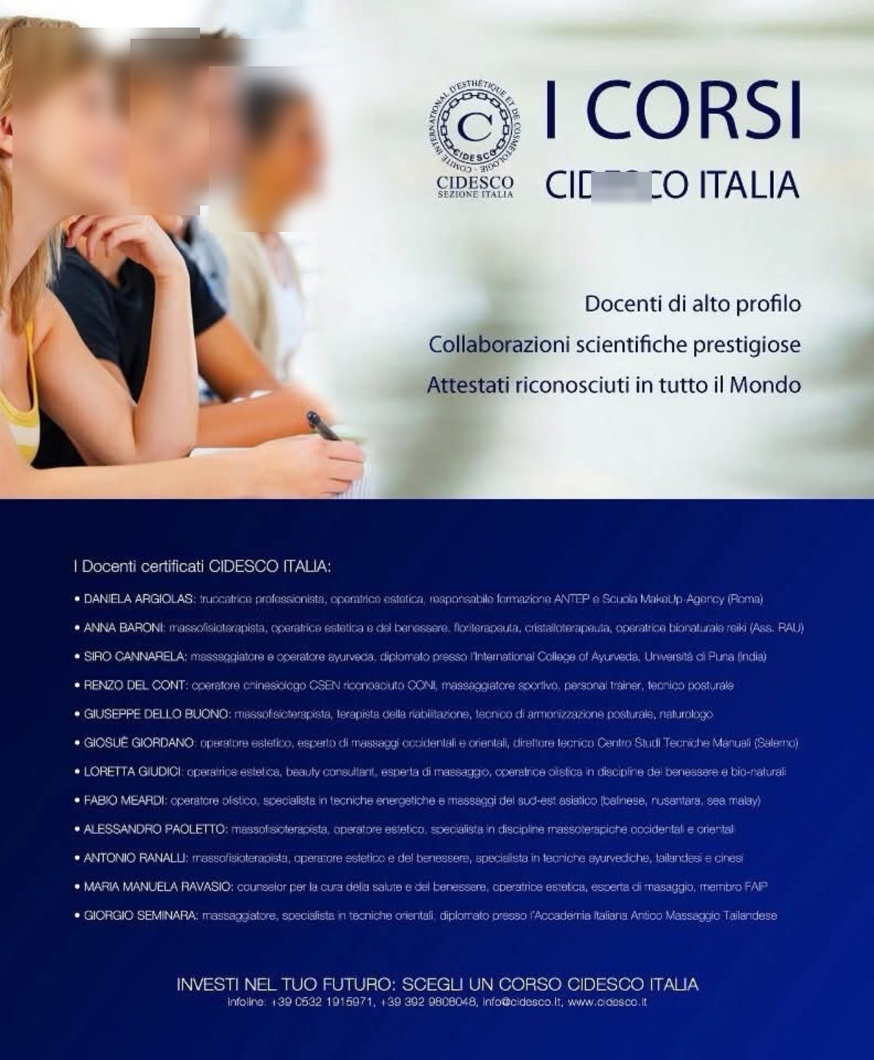 Giorgio Seminara tra i docenti certificati CIDESCO Italia
